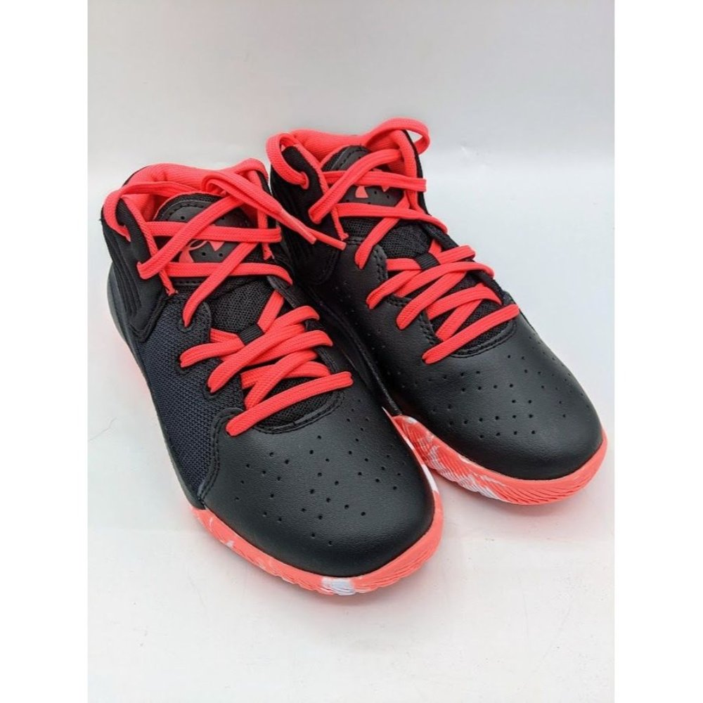 Kids Under Armour UA PS Jet 21' Sneakers Size 2.5Y Black Pink  NEW